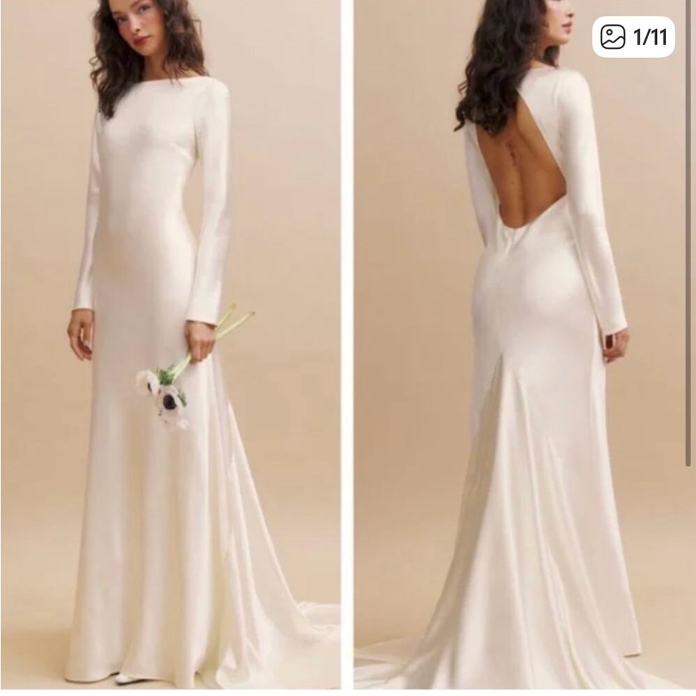 REFORMATION Adwen Ivory White Silk Dress Size 4 NWT